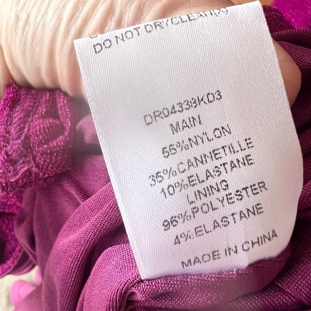 NWT Meshki Sierra Strapless Shimmer Dress XL Violet Shimmer